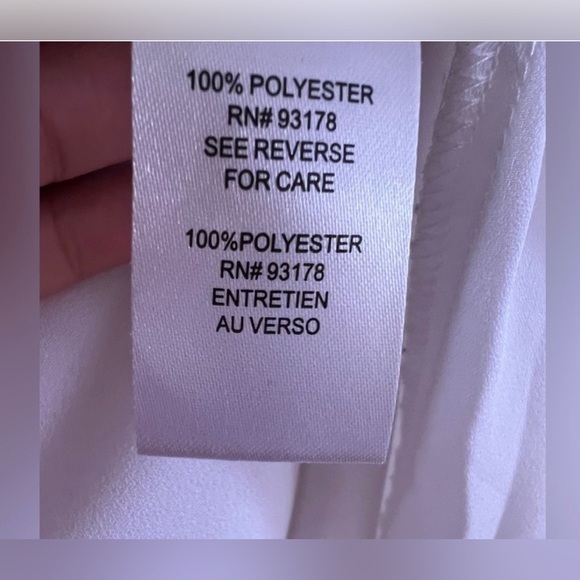 TAHARI  Womens Ivory White And Metal Button-Up High/Low Tunic dress Blouse Sz M - Picture 7 of 14